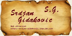 Srđan Gidaković vizit kartica